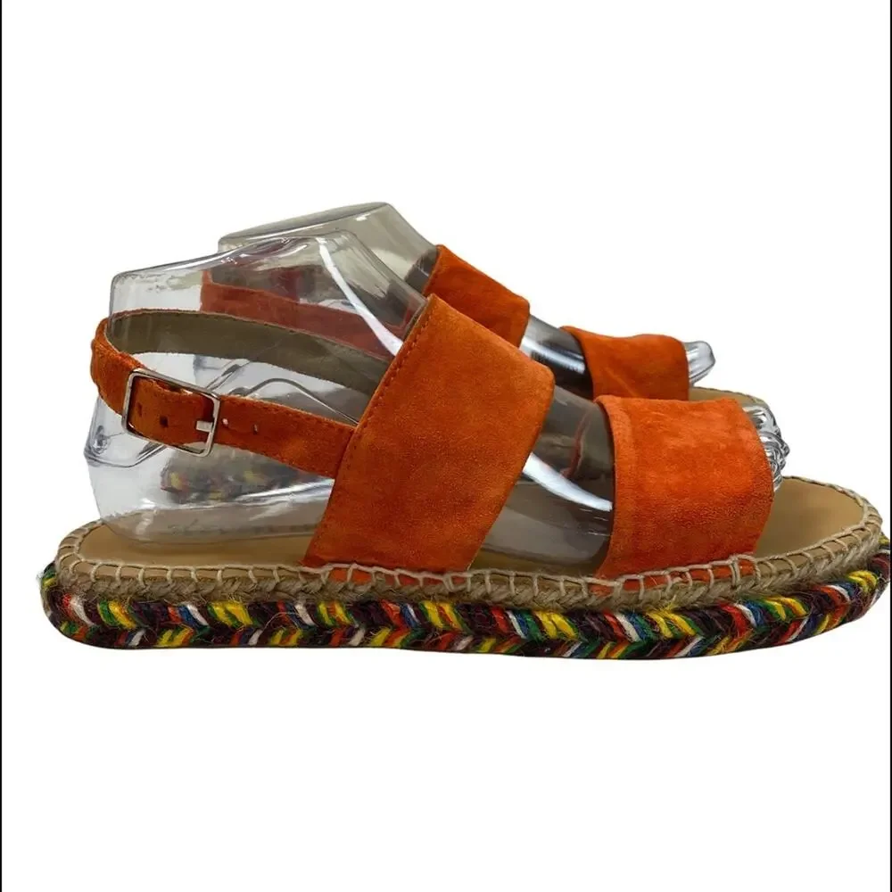 Steven Alan Women’s suede leather Espadrilles Flats Sandals size 8